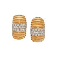 BICOLOR GOLD AND DIAMOND EARRINGS