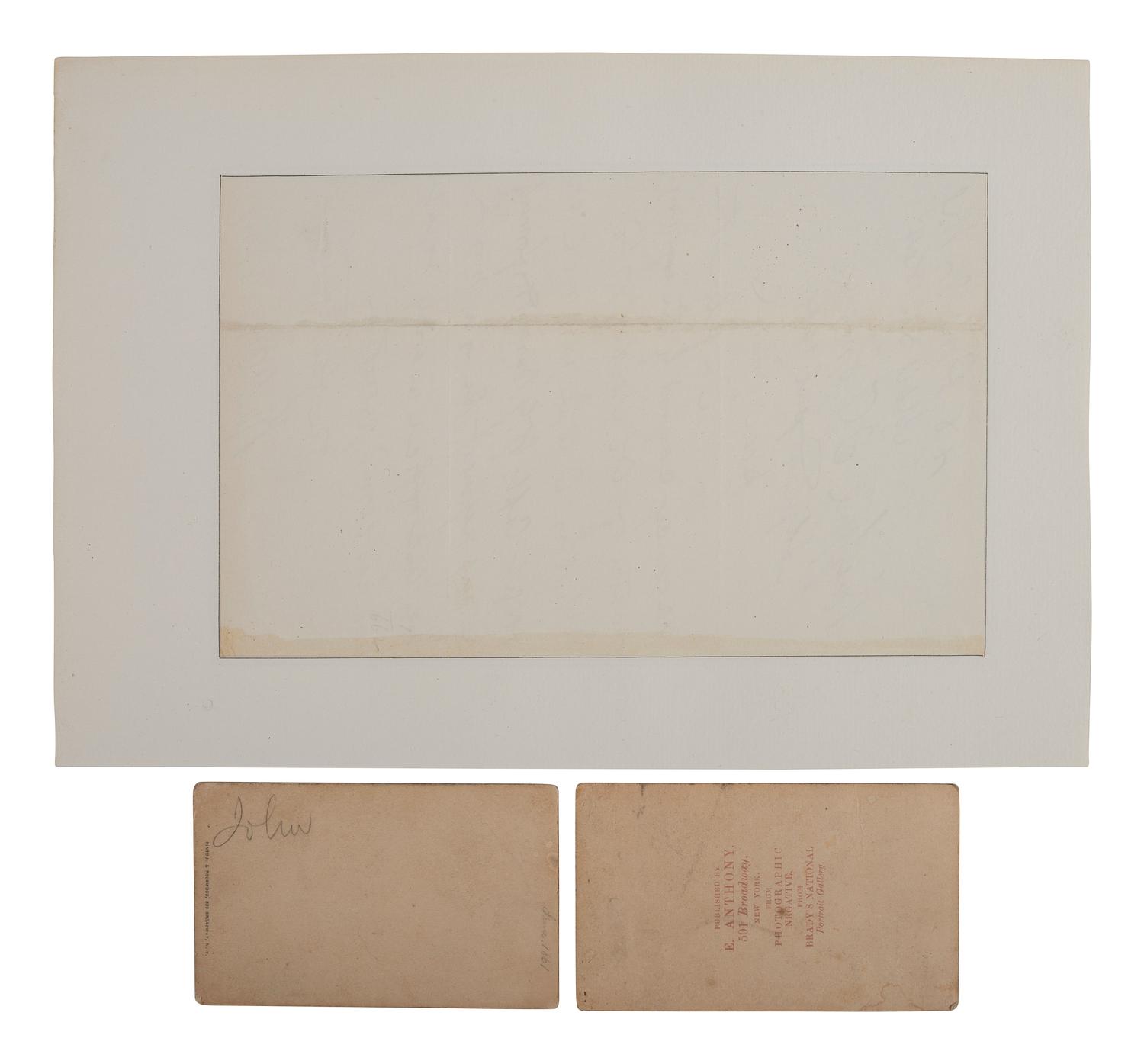 [HAWKINS, Rush C. (1831-1920)]. Group including war-date ALS, CDV, and portrait of a first lieutenant of Hawkins' Zouaves, 9th New York Infantry.