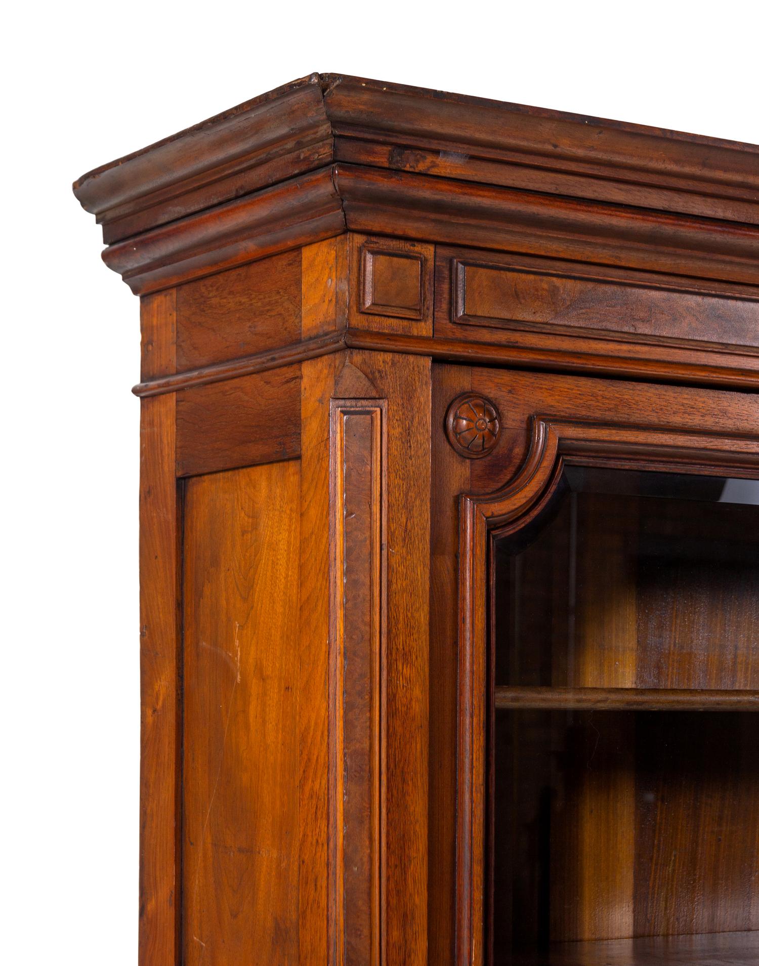 A Victorian Walnut Bookcase