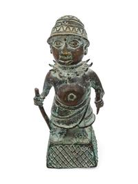 A Benin Bronze Royal Figure