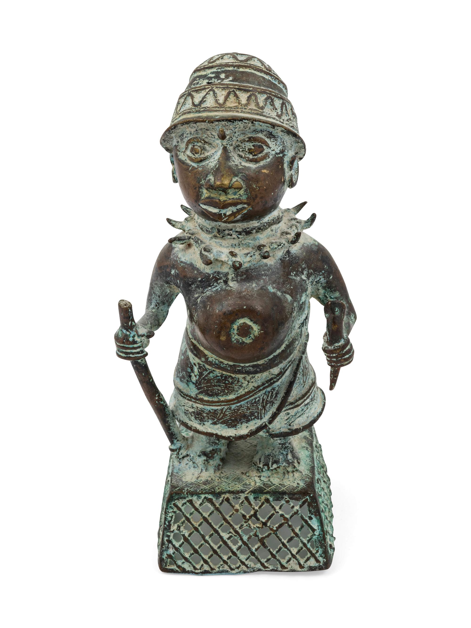 A Benin Bronze Royal Figure