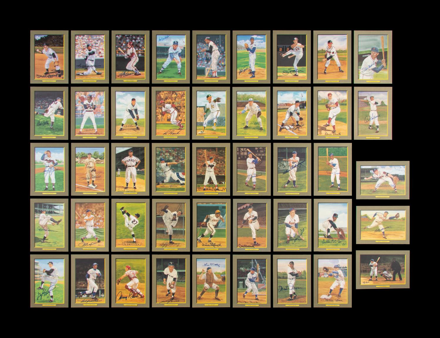 A Large Collection of Perez Steele Signed Autograph Great Moments Cards (45) - Beckett Authentication Services Pre Certified