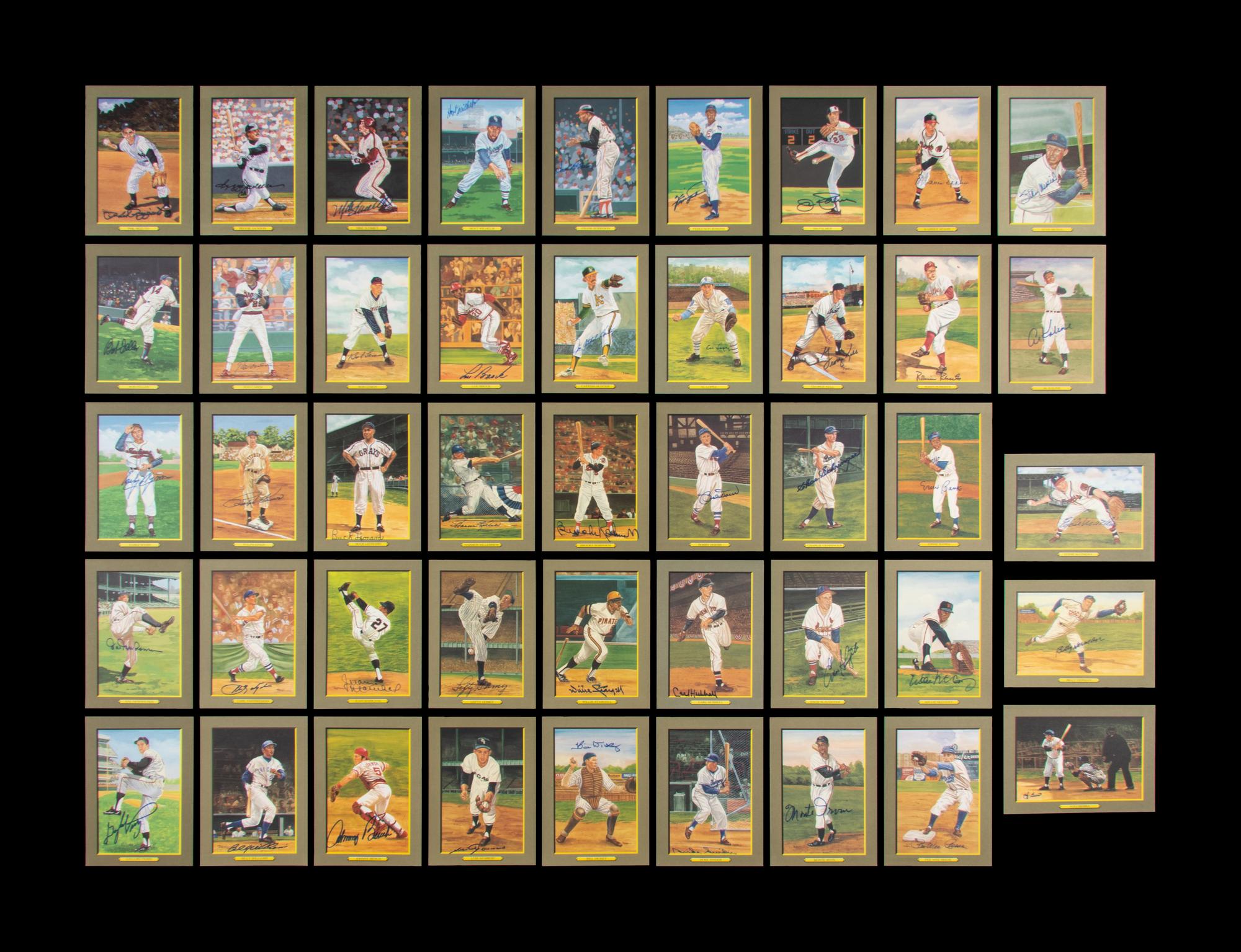 A Large Collection of Perez Steele Signed Autograph Great Moments Cards (45) - Beckett Authentication Services Pre Certified