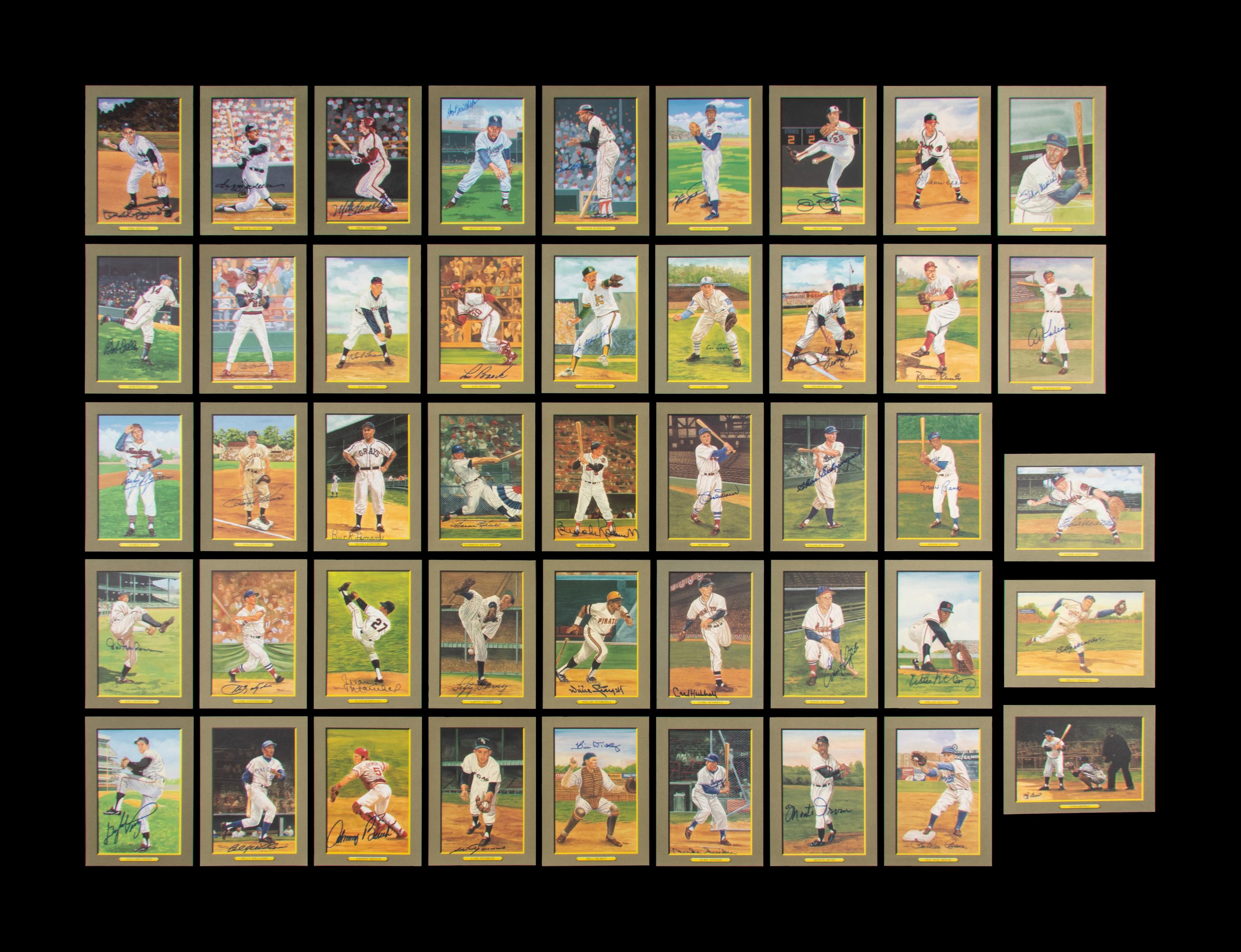 A Large Collection of Perez Steele Signed Autograph Great Moments Cards (45) - Beckett Authentication Services Pre Certified