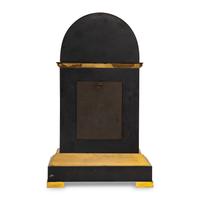 A French Patinated and Gilt Bronze and Cut Glass "Fountain" Mantel Clock