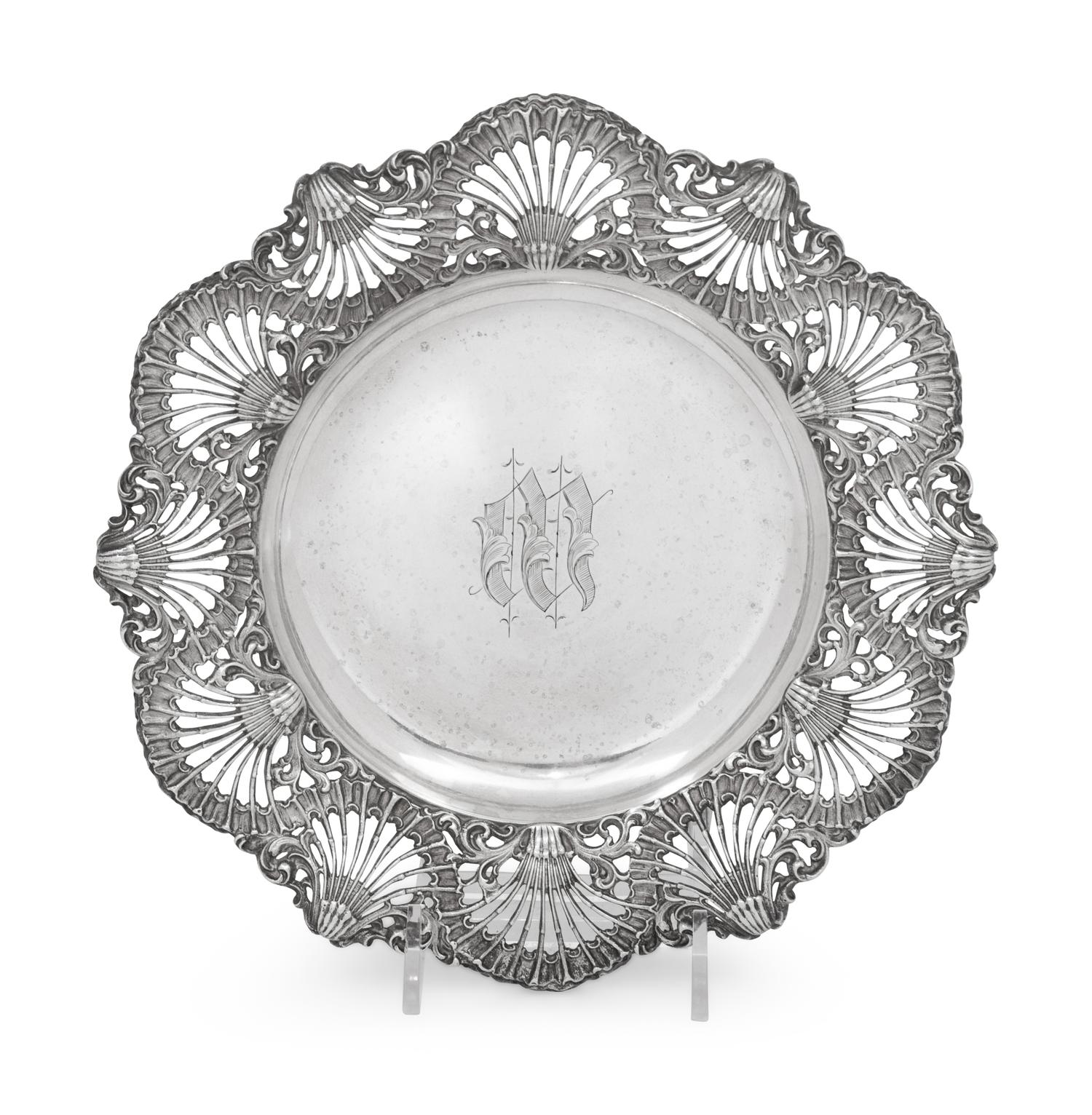 An American Silver Oyster Dish