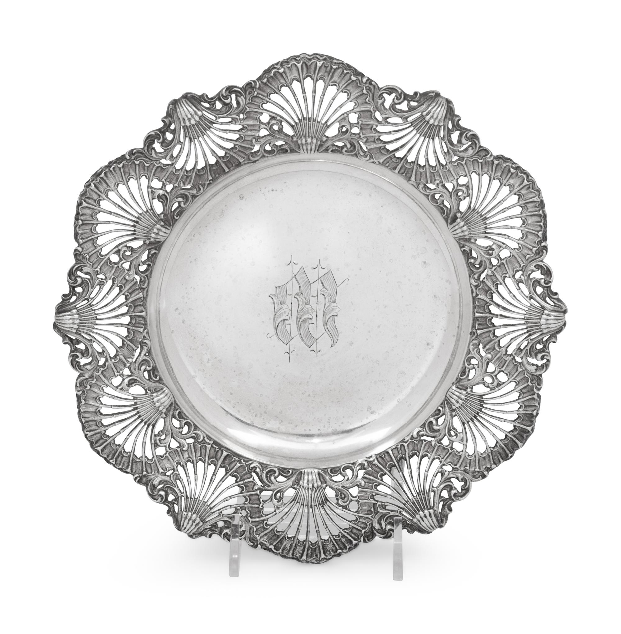 An American Silver Oyster Dish