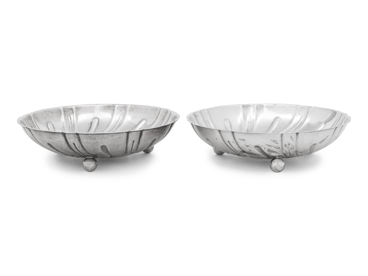 A Pair of S. Kirk and Son Silver Sweetmeat Dishes