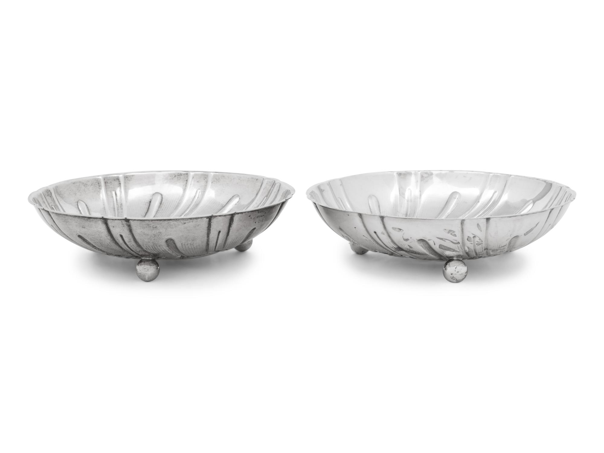 A Pair of S. Kirk and Son Silver Sweetmeat Dishes