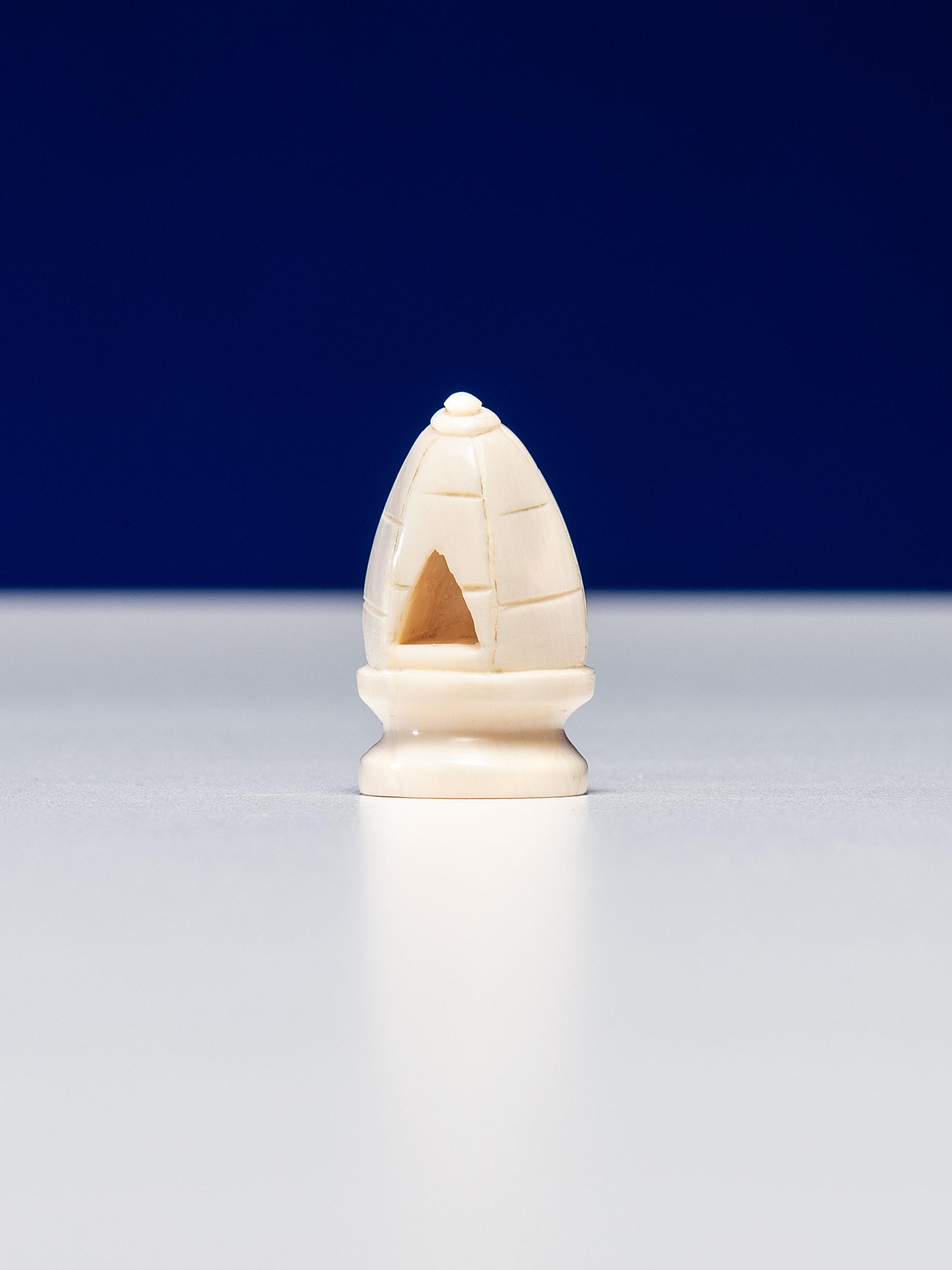Inuit Carved Walrus Ivory Chess Set