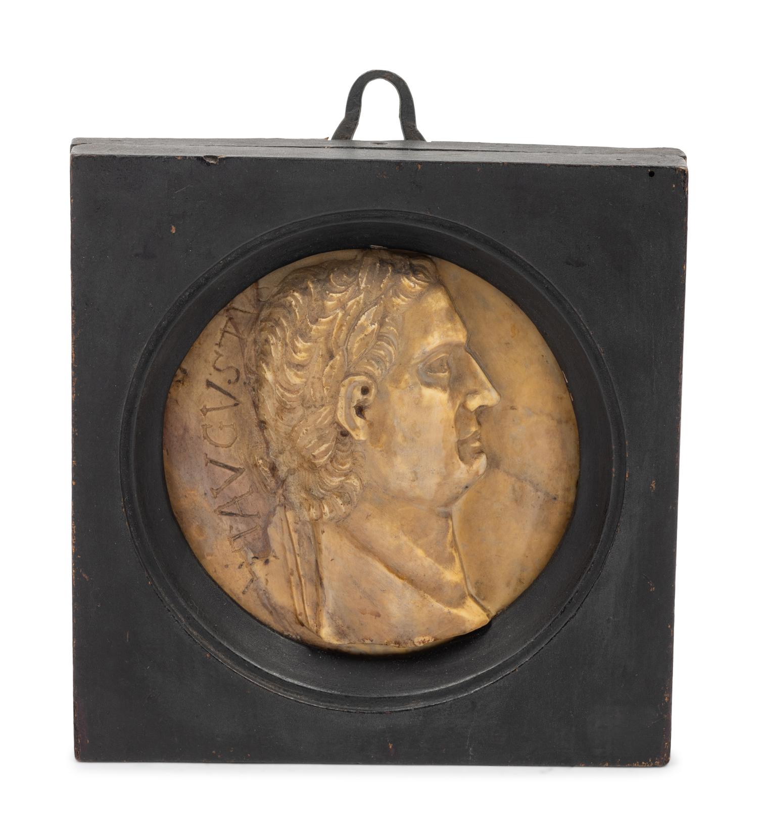 An Italian Marble Profile Medallion