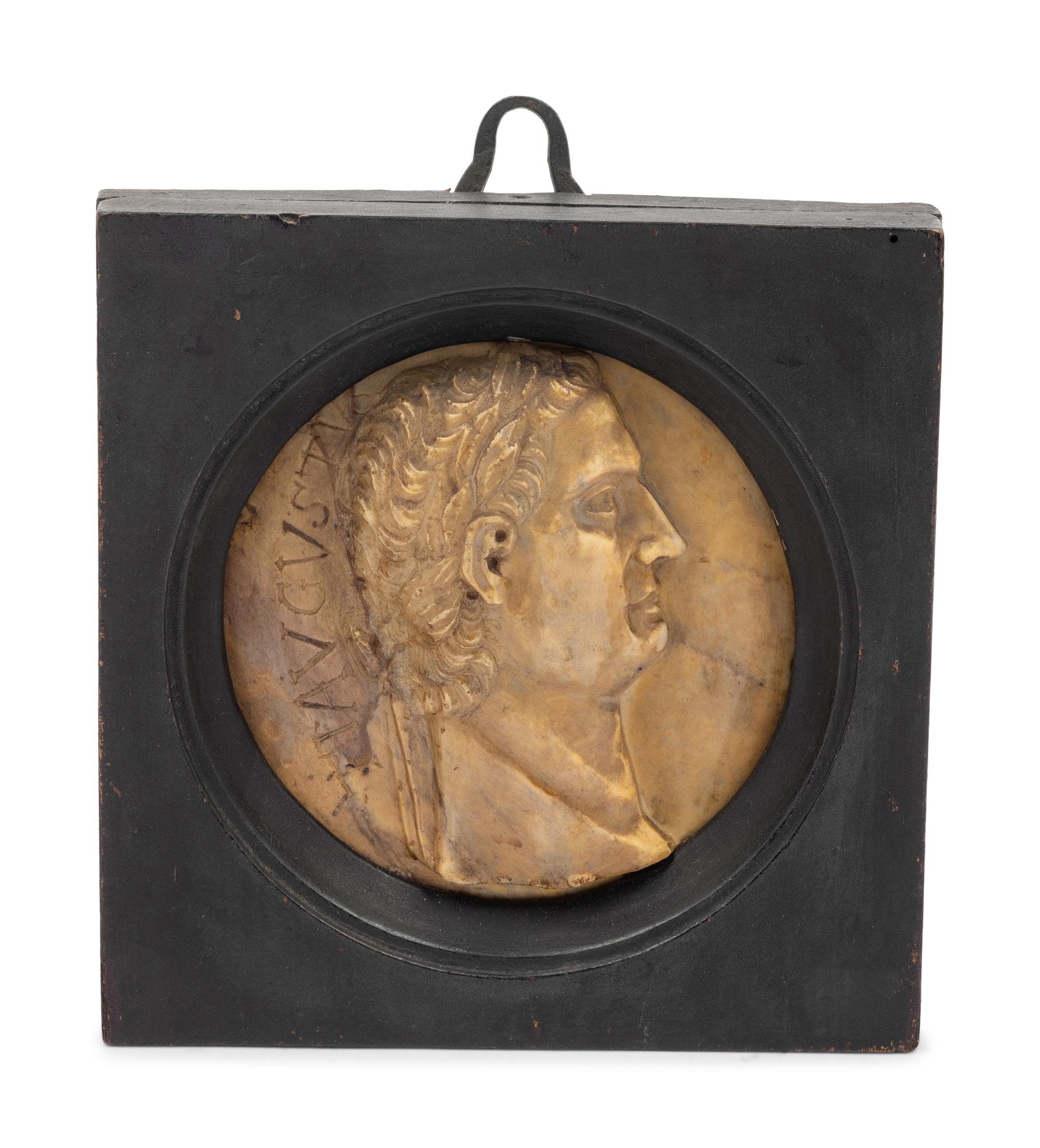 An Italian Marble Profile Medallion