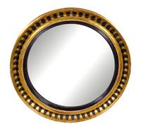 A Regency Style Parcel Ebonized Giltwood Mirror Diameter 45 1/2 inches. — PROBABLY LATE 19TH CENTURY