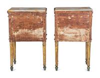 A Pair of North Italian Neoclassical Painted Commodini