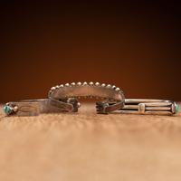 Navajo Silver and Turquoise Cuff Bracelets