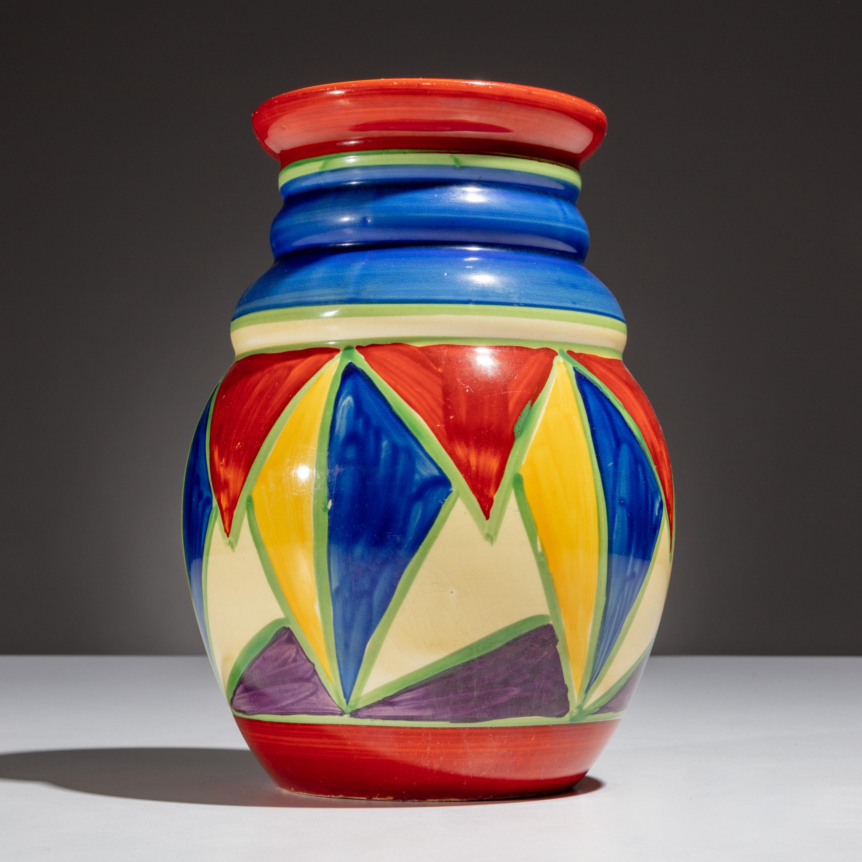 Clarice Cliff (English, 1899–1972) — Original Bizarre pattern, 7 pieces