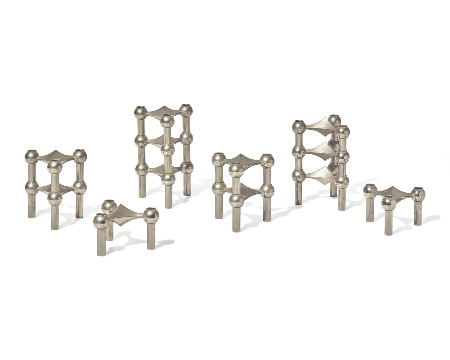 Candleholders , set of twelve, c. 1965 Nagel AG, Germany