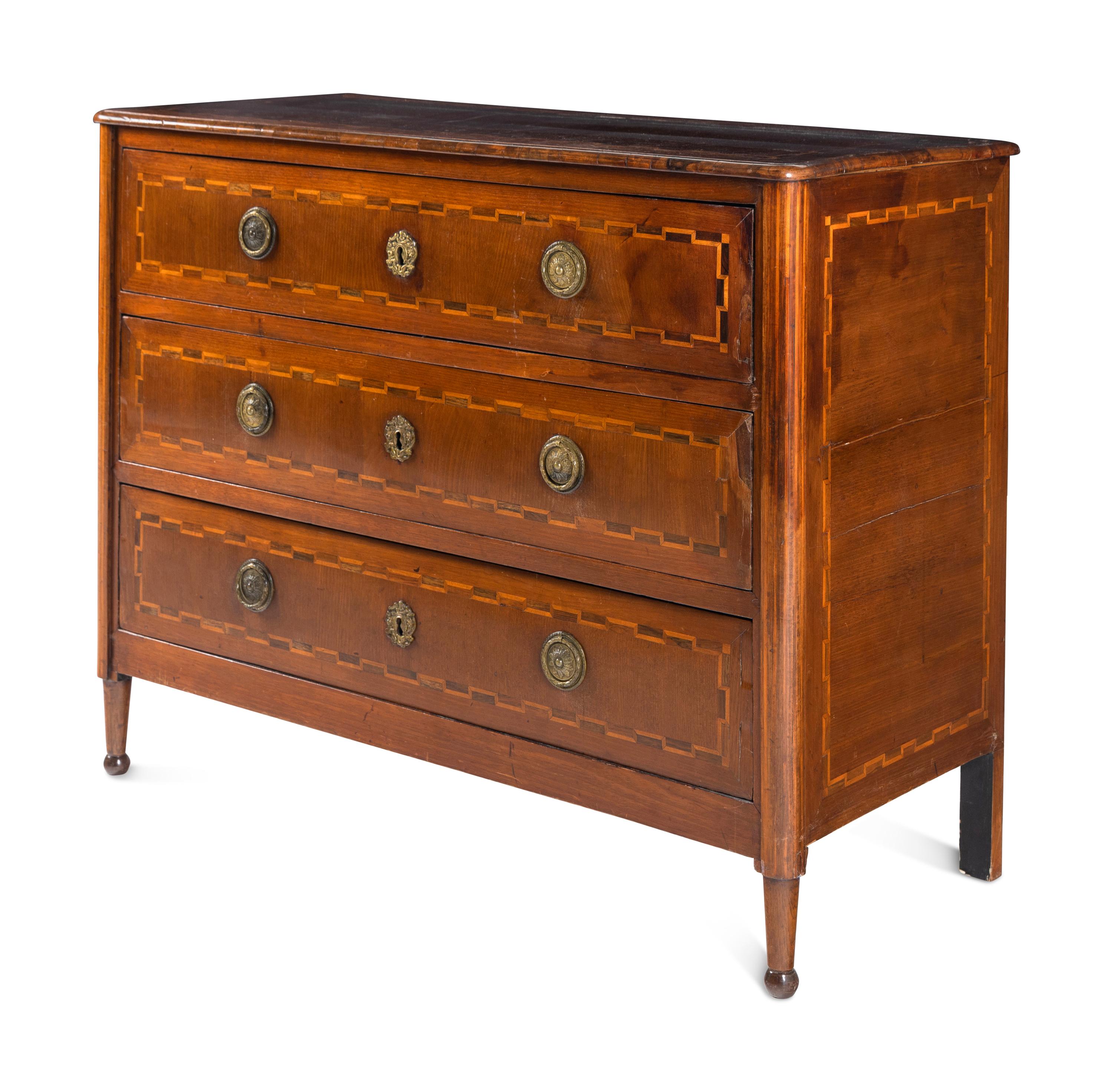 An Empire Fruitwood Chest of Drawers
