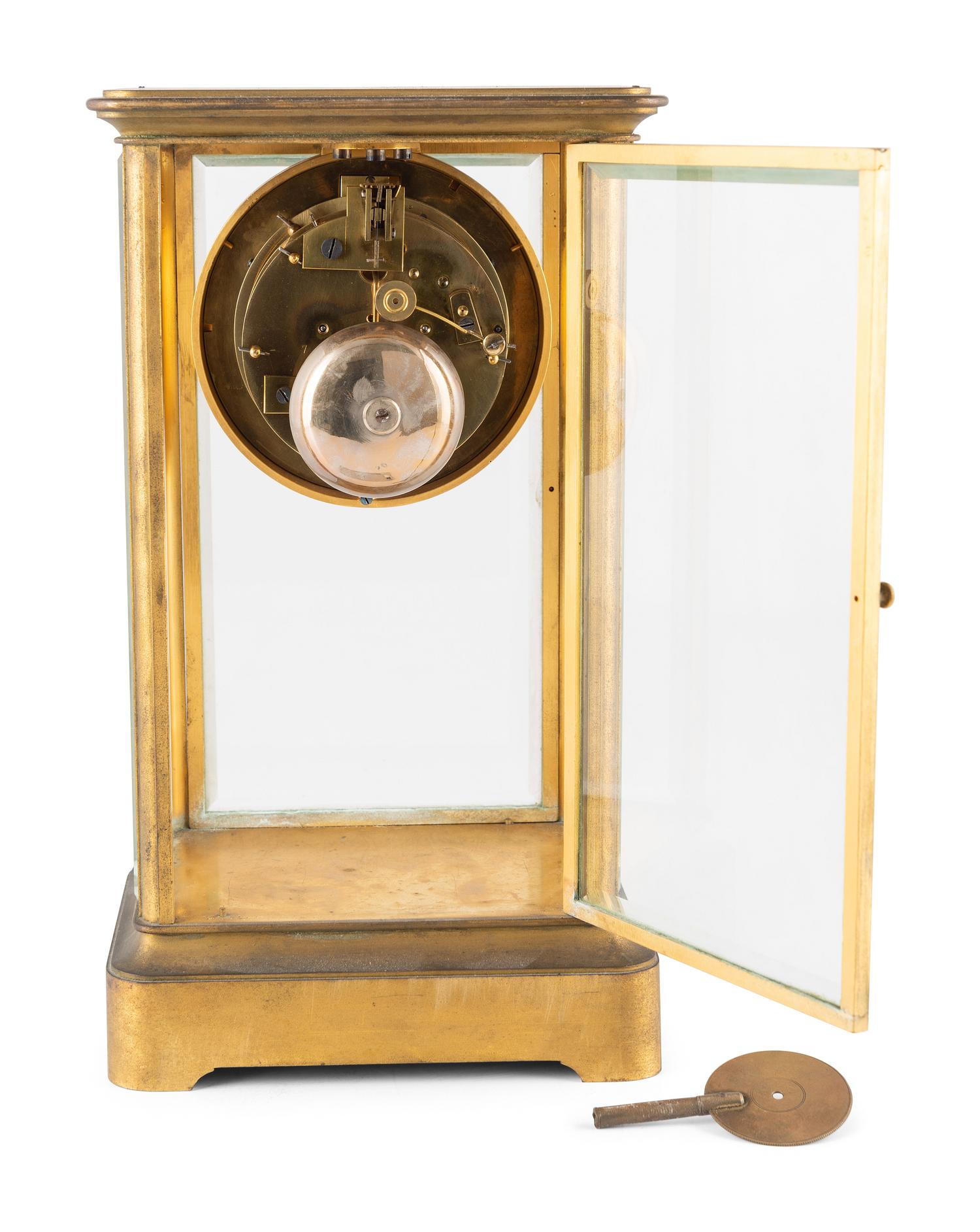 A Brass Mantel Clock