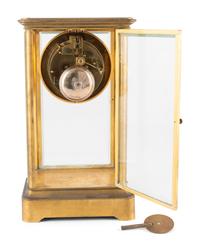 A Brass Mantel Clock