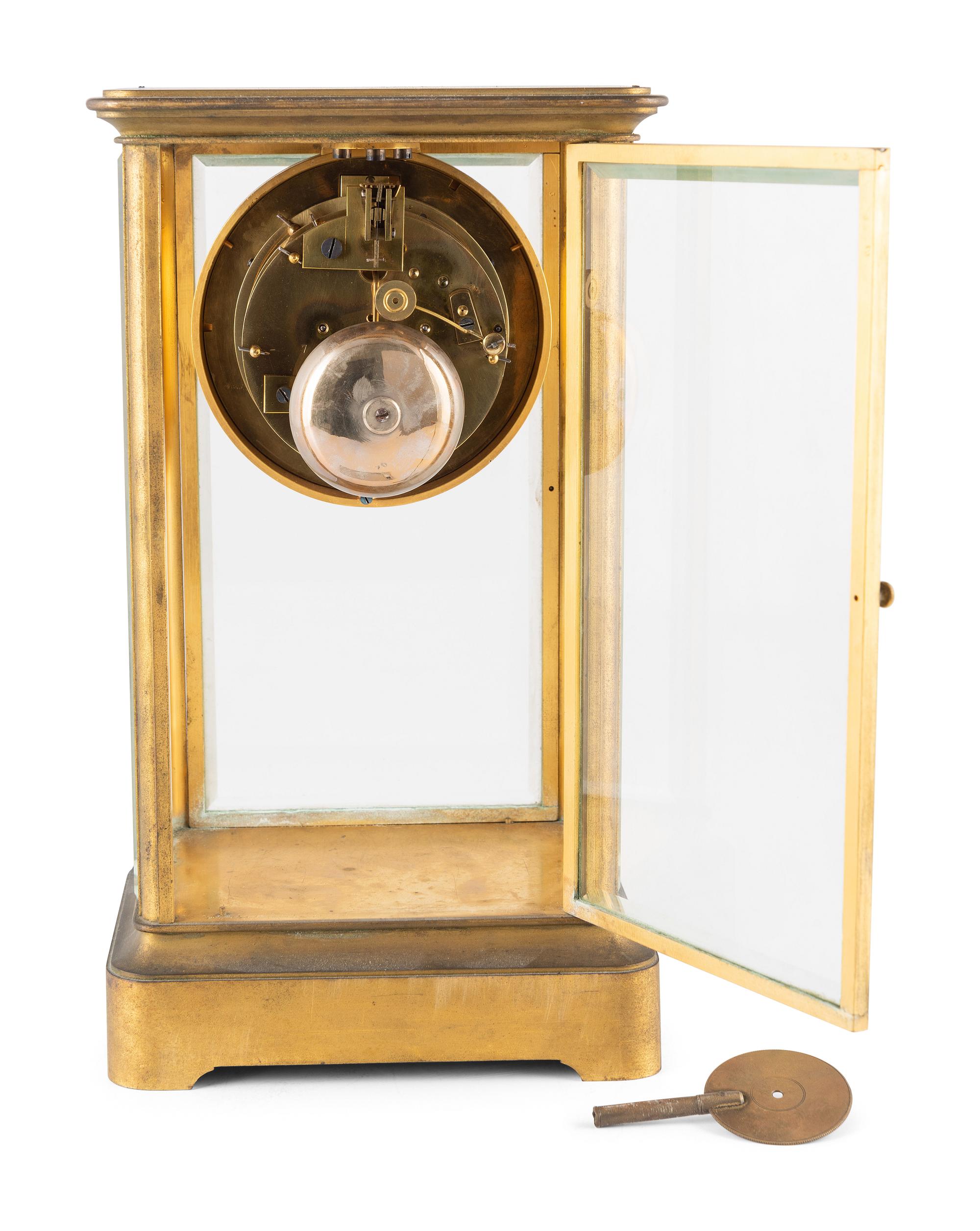 A Brass Mantel Clock