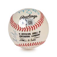 A Chicago Cubs Greats Signed Autograph Baseball (Beckett Authentication Services Letter),