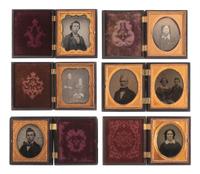 [EARLY PHOTOGRAPHY]. 27 assorted Union cases with floral, geometric, and scroll designs.