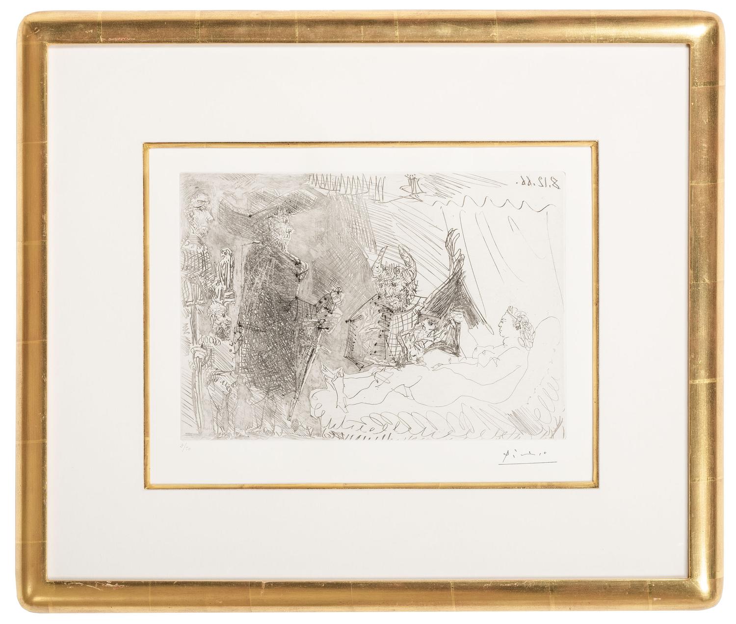 Le cocu avec une femme nue et des voyageurs (from La Série 60 ), 1966