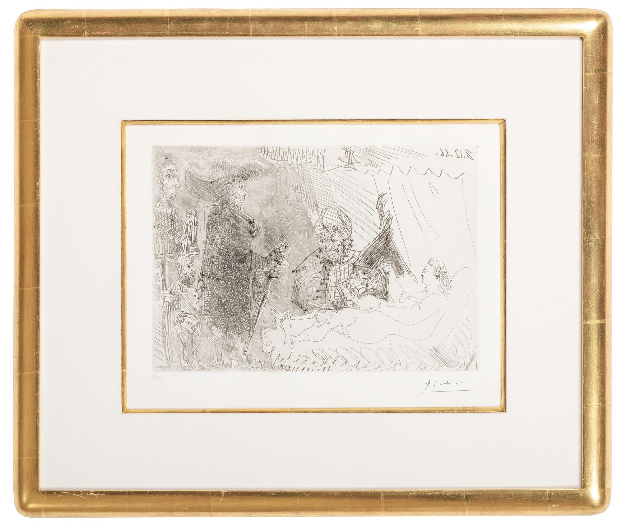 Le cocu avec une femme nue et des voyageurs (from La Série 60 ), 1966