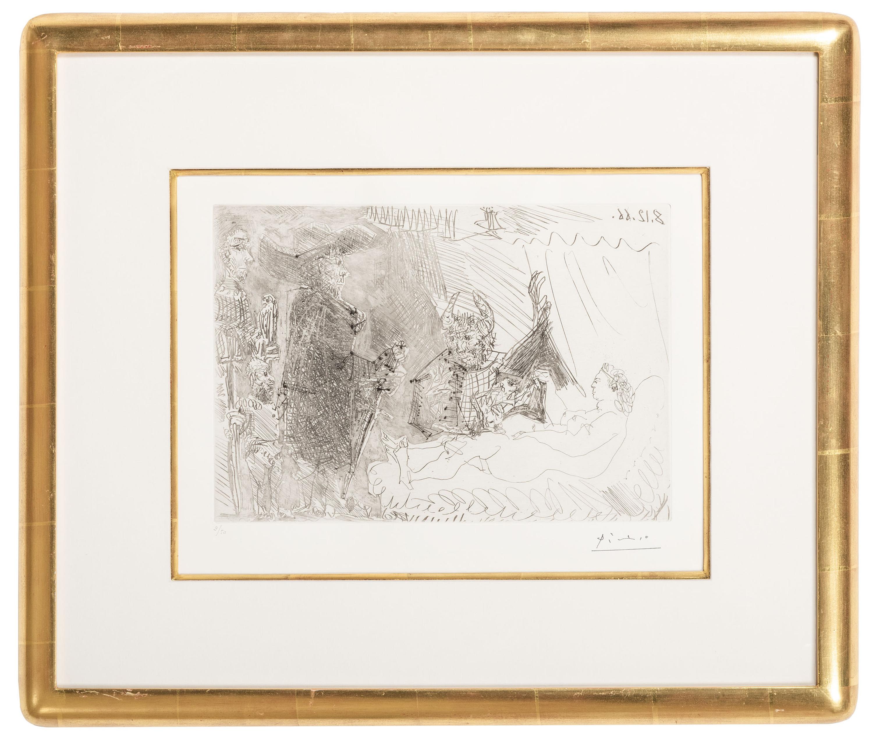 Le cocu avec une femme nue et des voyageurs (from La Série 60 ), 1966