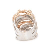 DIAMOND AND BICOLOR GOLD RING