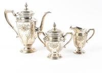 An American Silver Three-Piece Coffee Service, Towle Silversmiths, Newburyport, MA,