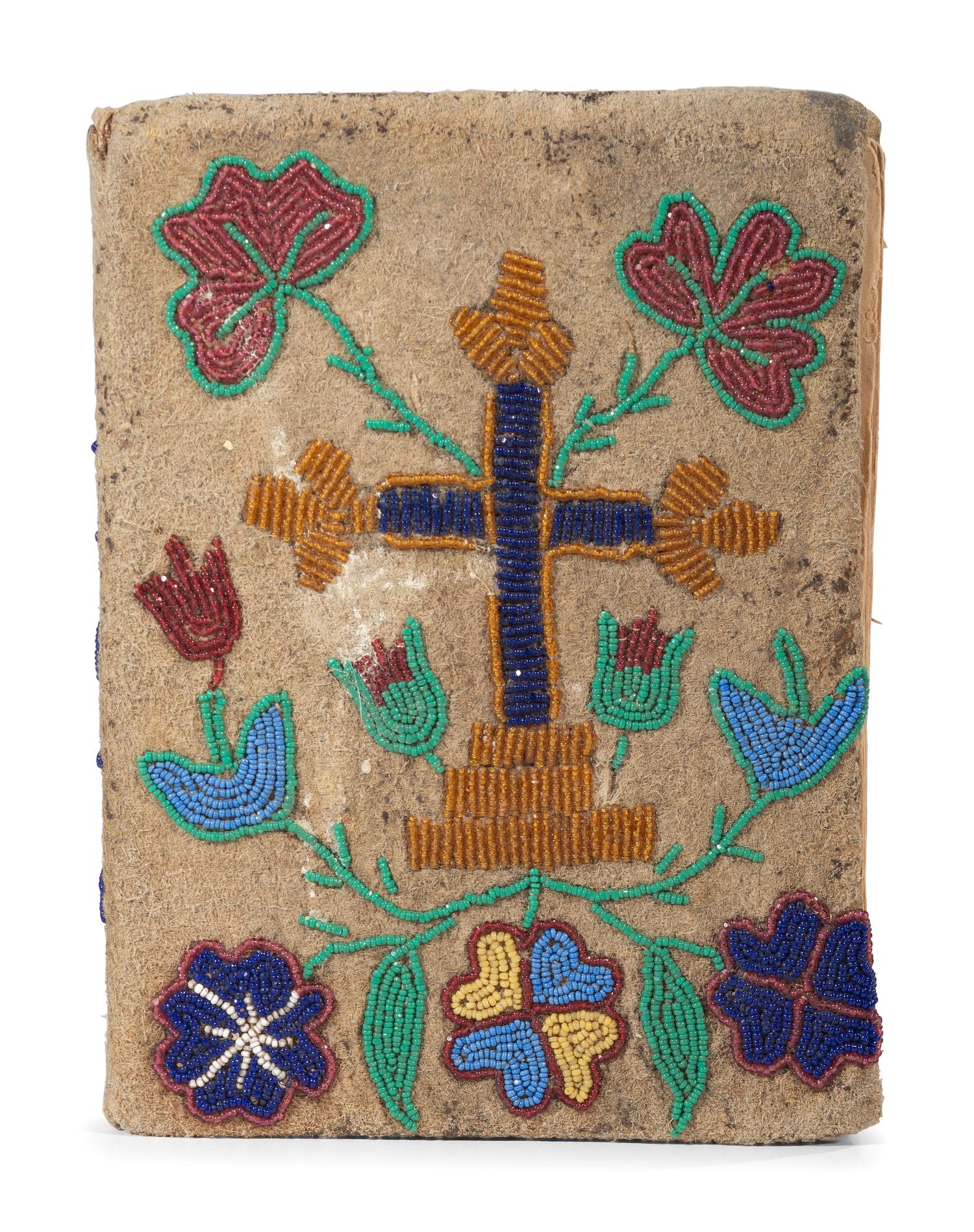 Lakota Prayer Book, with Beaded Hide Cover