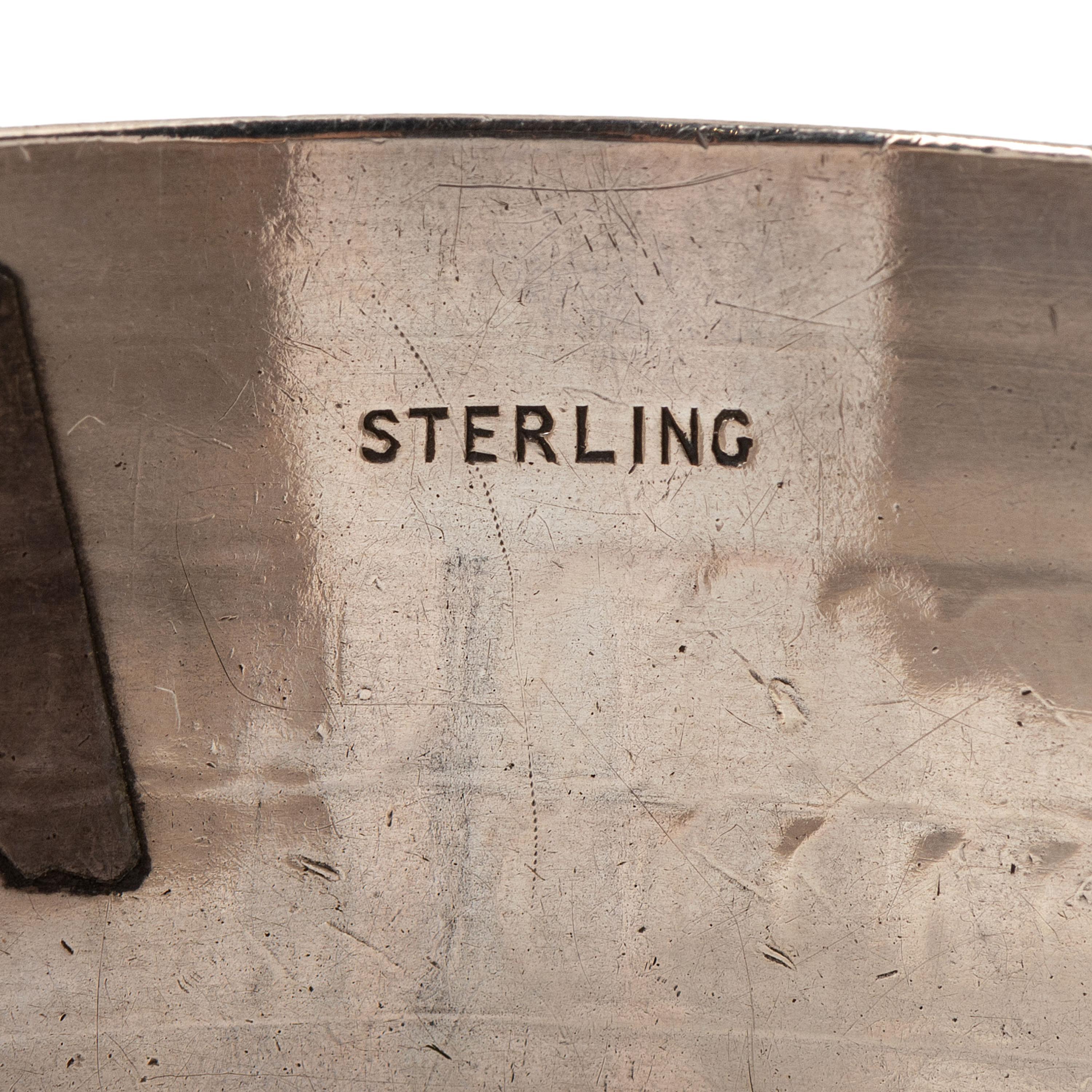 Navajo Stamped Sterling Silver Cuff Bracelet
