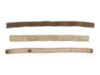 Plains Beaded Hide Strips and Athapaskan Quilled Hide Strip