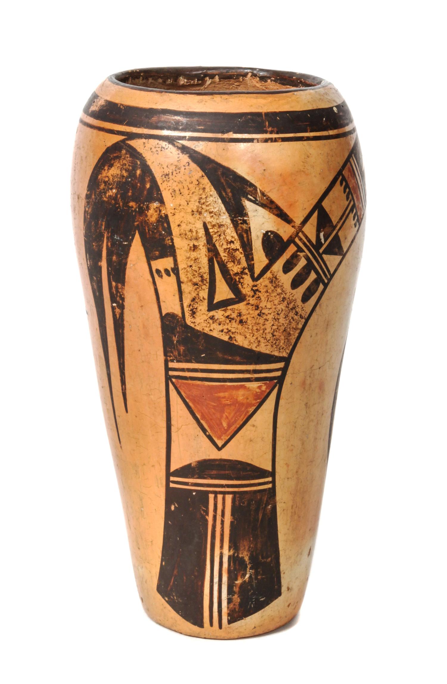 Nampeyo Style Polychrome Vase Height 7 x width 4 inches — Late 19th/ Early 20th Century