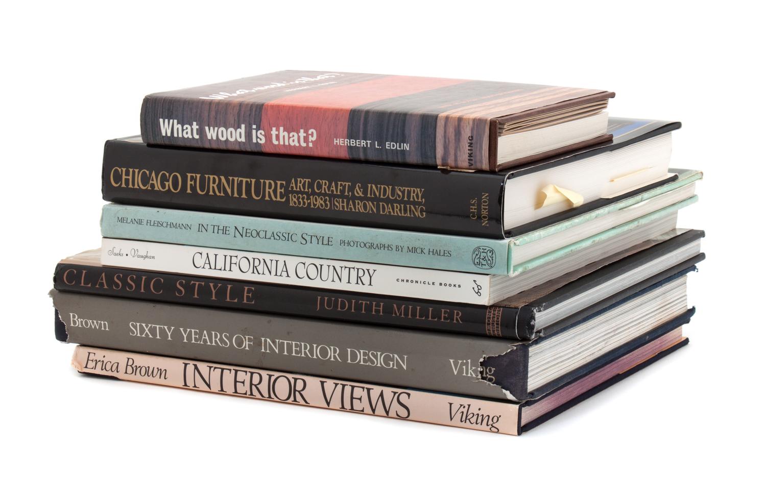 A Group of Books Pertaining to Interiors