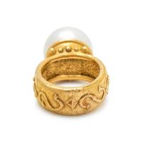 DENISE ROBERGE, HIGH KARAT GOLD AND CULTURED SOUTH SEA PEARL RING