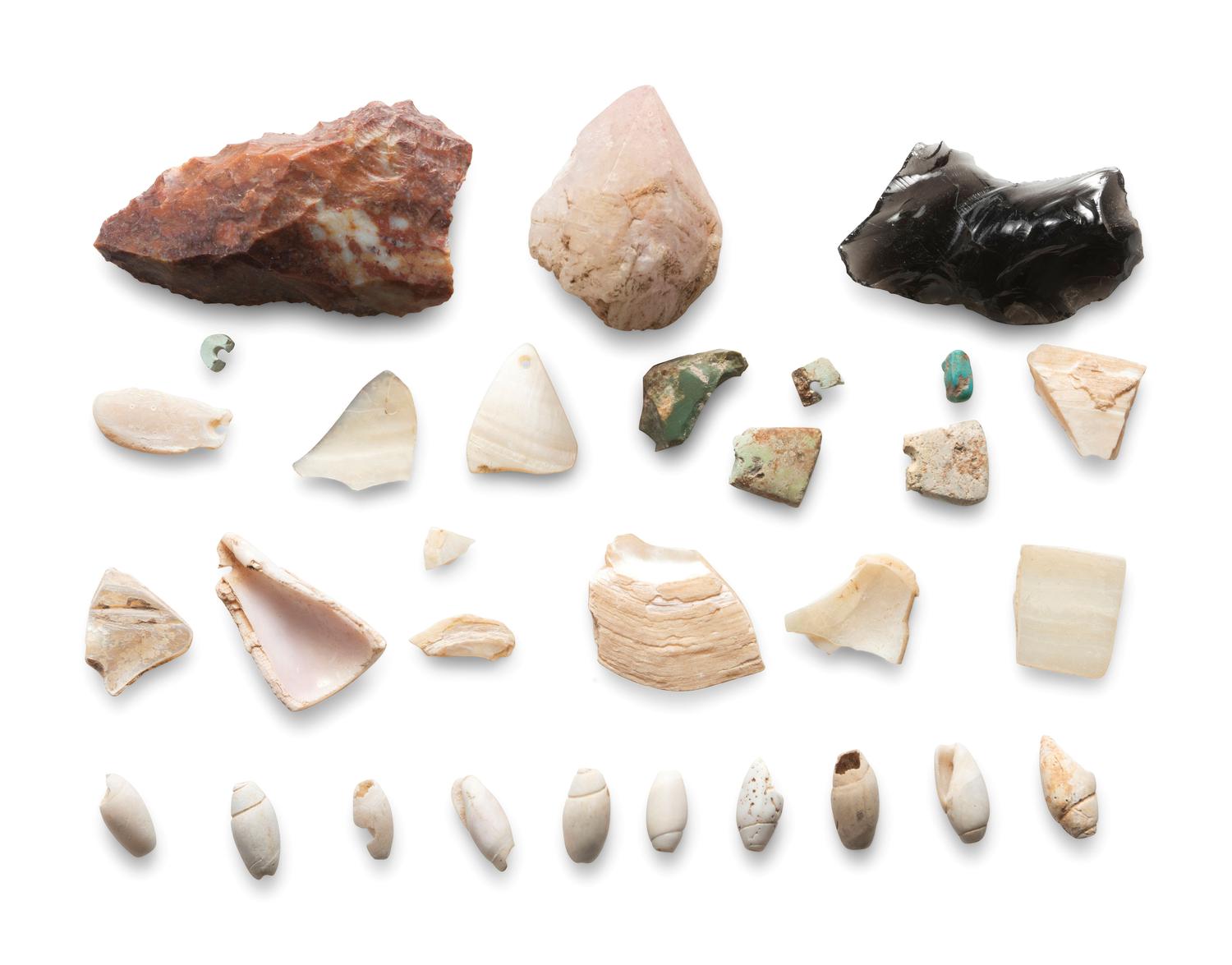 A Frame of Various San Lazaro Pueblo Artifacts, From the Collection of Forrest Fenn