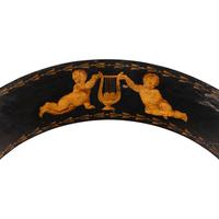 A Consulat Painted, Parcel Gilt and Ebonized Fauteuil