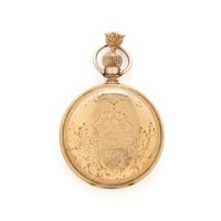 STEWART SPECIAL, YELLOW GOLD HUNTER CASE POCKET WATCH