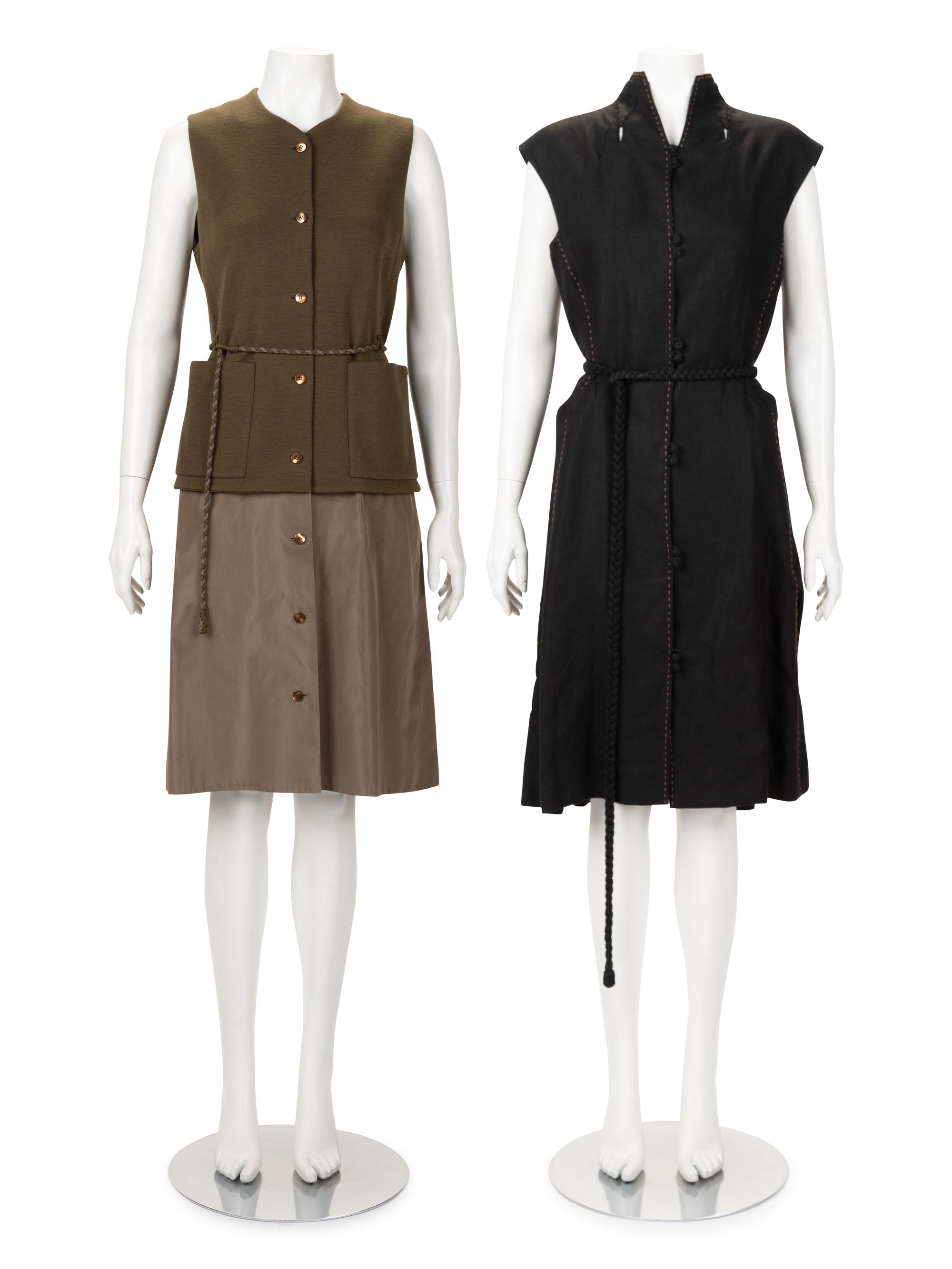 Two Chado Ralph Rucci Sleeveless Dresses, 2000-10s
