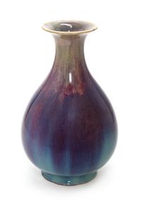 A Flambe Glazed Porcelain Vase, Yuhuchunping Height 11 1/2 inches. — 19TH CENTURY