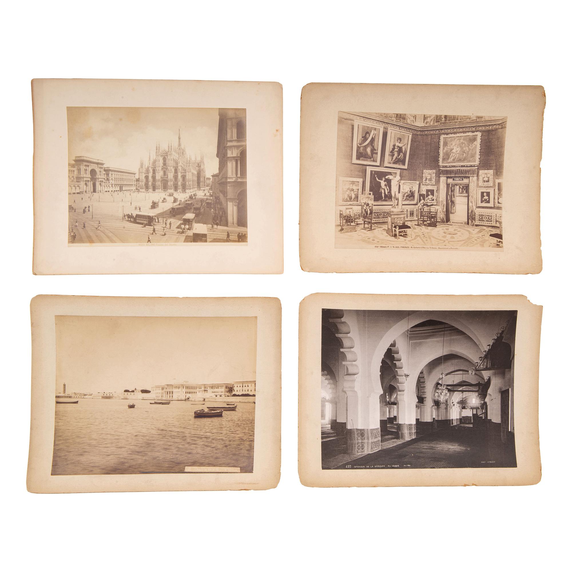 [EARLY PHOTOGRAPHY]. A group of 21 European travel photographs, including:
