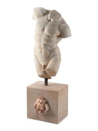 An Italian Carved Marble Torso of a Man