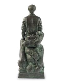 MANSHIP, Paul (1885-1966). Abraham Lincoln, The Hoosier Youth. Florence: The Bruno Bearzi Foundry, ca. 1930s.