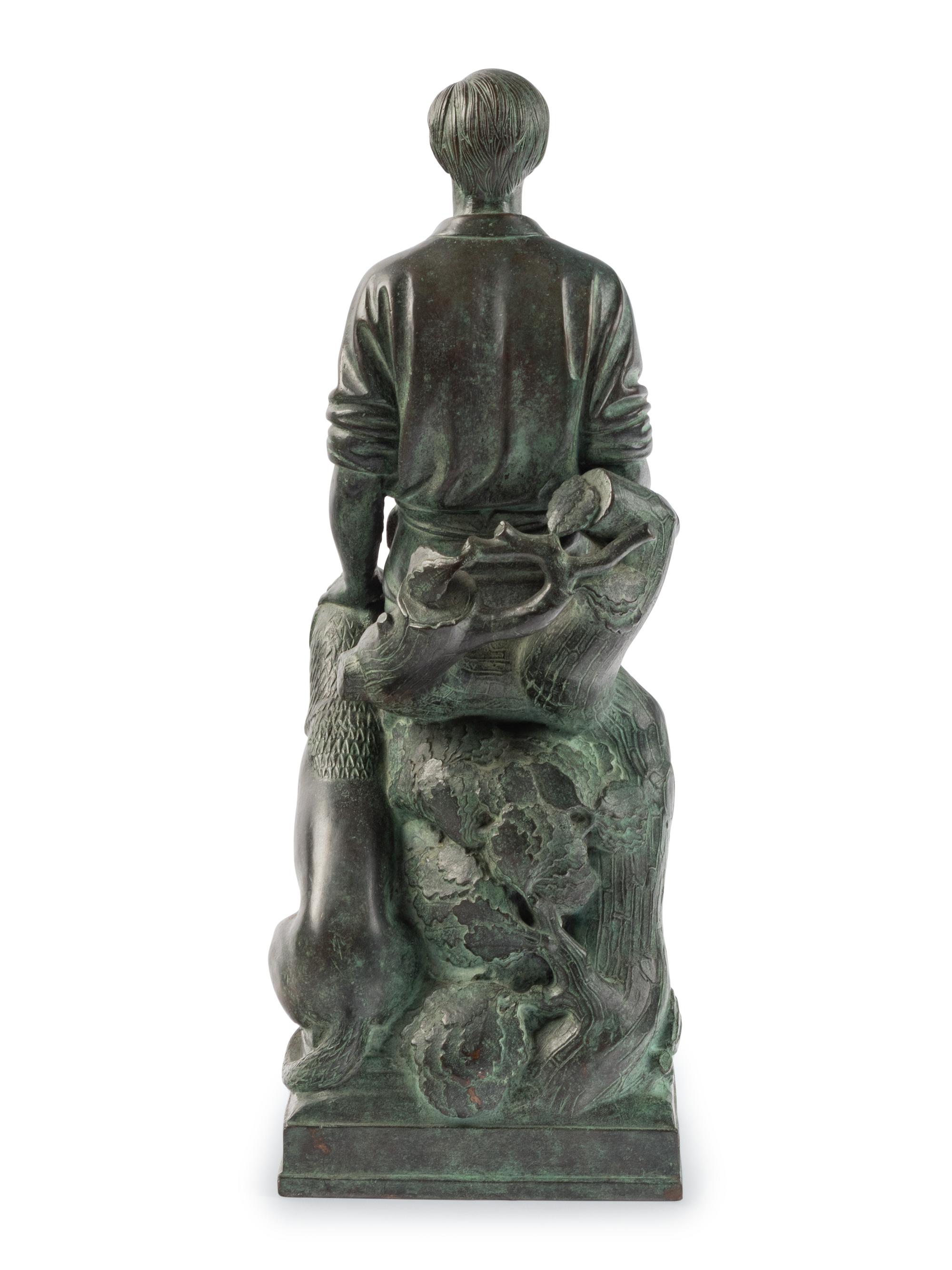 MANSHIP, Paul (1885-1966). Abraham Lincoln, The Hoosier Youth. Florence: The Bruno Bearzi Foundry, ca. 1930s.