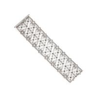 WIDE WHITE GOLD AND DIAMOND BRACELET