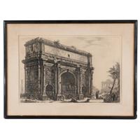 A pair of Veduta dell'Arco di Constantino; Veduta dell'Arco di Settimio Severo, from Vedute di Roma 2