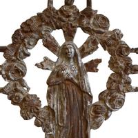 A Cast Iron Crucifix 38" W x 1" D x 65.5" H — France, Circa 1900